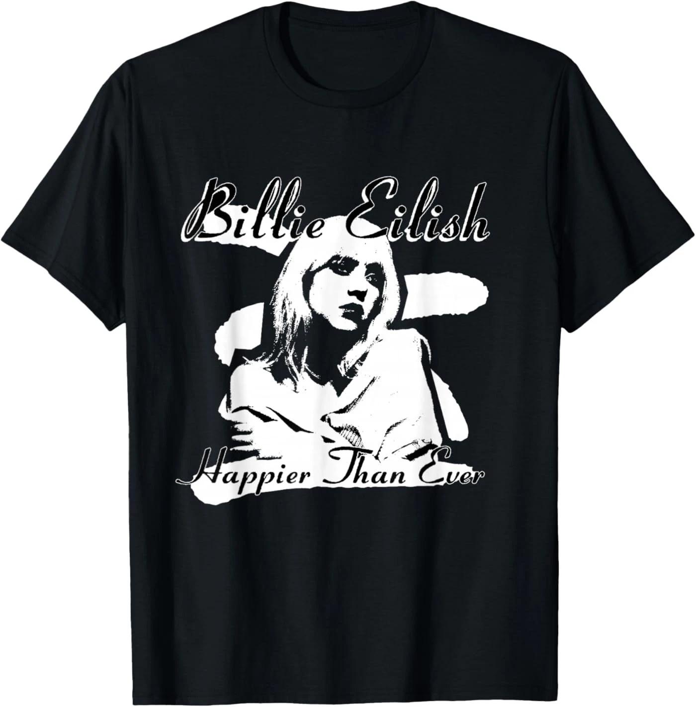 Официальная черная футболка Billie Eilish Happier Than Ever S