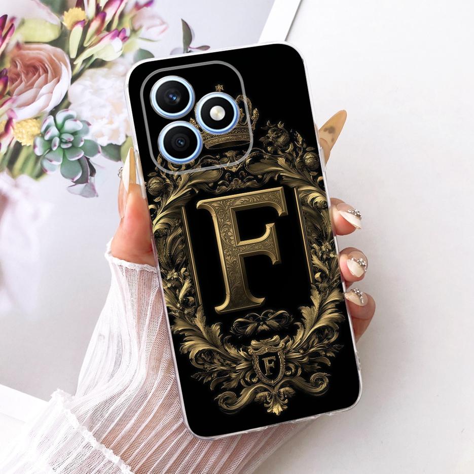 For Honor X8d Case Cute Crown Letters Cover 6.77'' Soft Silicone Slim Phone Case For Honor X8d X 8d HonorX8d 4G Back Cover Coque