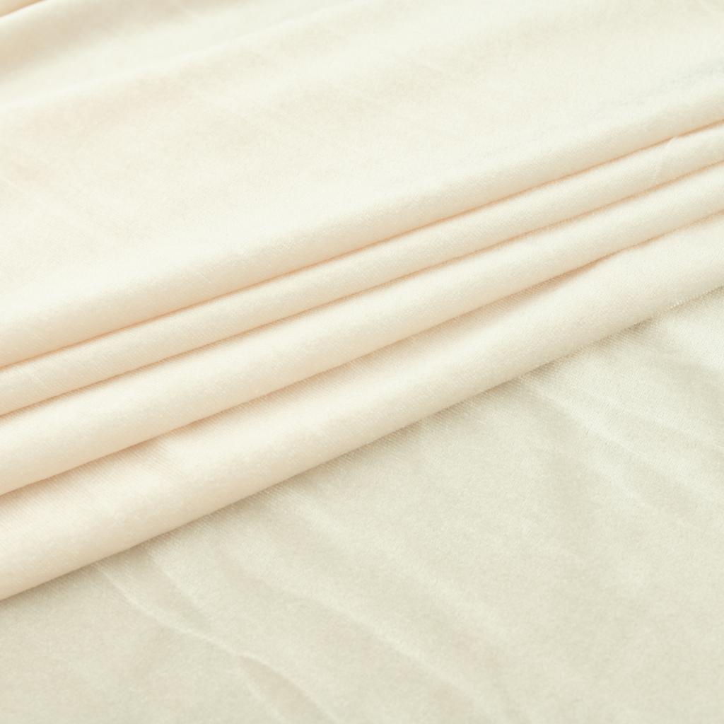 Fabric Knit Velour Cream Sewing Material 0.5m Smooth Soft