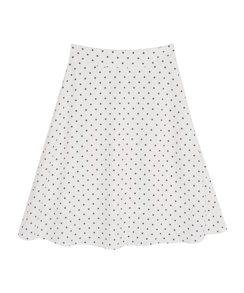 HIGH SCHOOL DISCO Dot Flare Midi Skirt