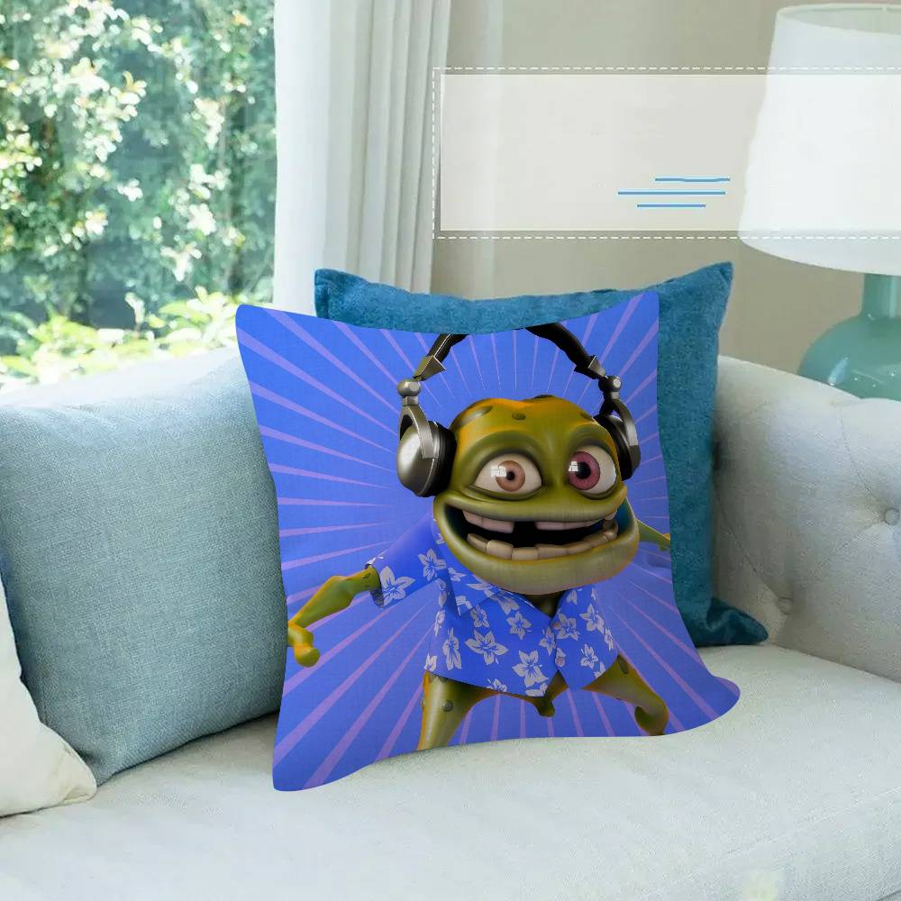 C-Crazy Frog DJ Ding D-Ding cushion  Pillow Gift Home Office Decoration Bedroom Sofa Car Cushion Cover case 45x45