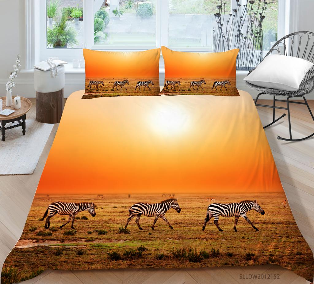 3D Zebra Pattern Home Bedding Set Bedding Cover Pillowcase AU/US/EU Full Size Bedding Set Home Decoration Gift