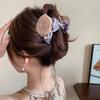 Sweet Versatile Mesh Flower Hair Clip For Woman Girls Elegant Temperament Rose Shark Clip Fashion Hair Accessories Gifts