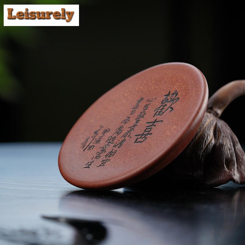 Handgefertigter Untersetzer aus violettem Ton, kleiner Teekannenhalter, Trockentränktisch, Teetassenstütze, Teebrettbasis, chinesisches Zisha-Teeservice-Zubehör