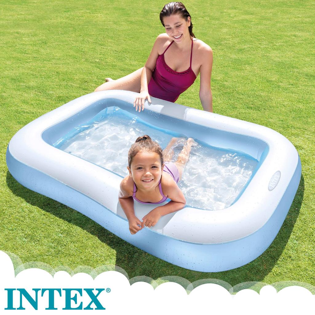 Rectangular Baby Pool, 166cm X 100cm X 25cm, Light Blue, 57403NP