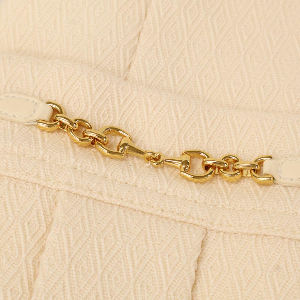 Gucci 643288 21AW Ivory Wool 100% Horsepit Gold Button Short Sleeve Jacket Jacket 36 IvoryUsed