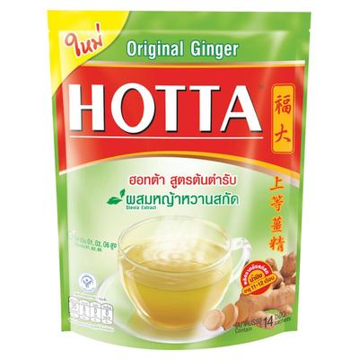 HOTTA Instant-Ingwer mit Stevia-Extrakt Originalformel 14/50 Beutel – Thailändisch