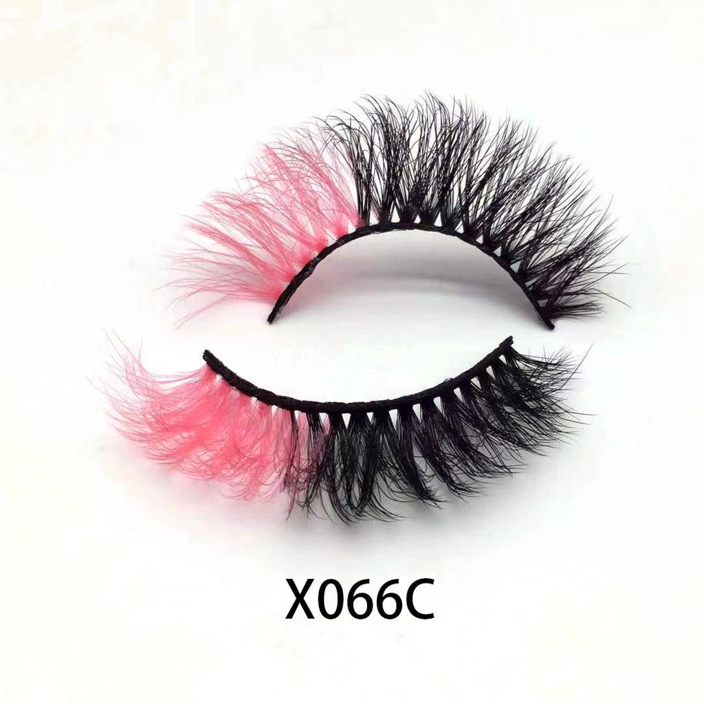 25mm mink lashes color false eyelashes thick and exaggerated eyelash personality fake lashe beauty eye lash extension makeup set