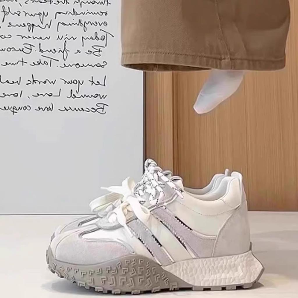 Thick-soled Niche Violet Inner Height-increasing Shoes Women's Spring and Summer Retro Versatile Casual Sports