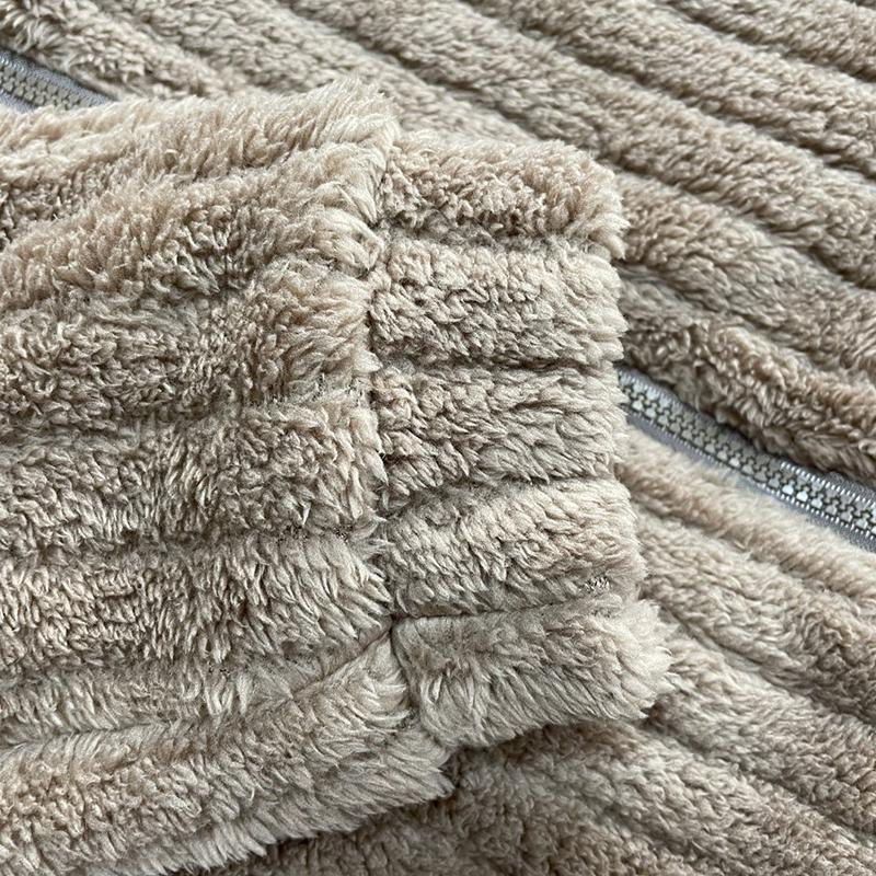 Women Fashion Winter Warm Comfortable Long Sleeve Lapel Fleece Plush Jacket Coat