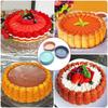 1pc Silicone Round Pan Charlotte Cakes Baking Pan Sponge Flan Mold DIY Strawberry Shortcake High-temperature Resistant Kitchen Silicone Moulds