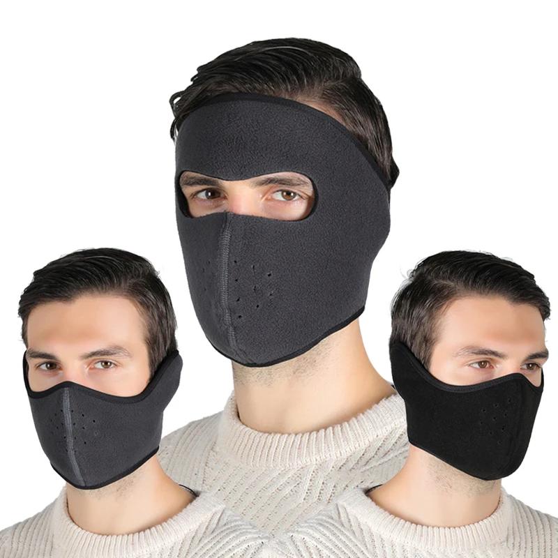 Masque Thermal Facial d'Hiver pour Moto Moto-Cross Vélo Super Respirant Coupe-Vent Masques de Pilotage Masque pour Ski Camping 1 Pièce