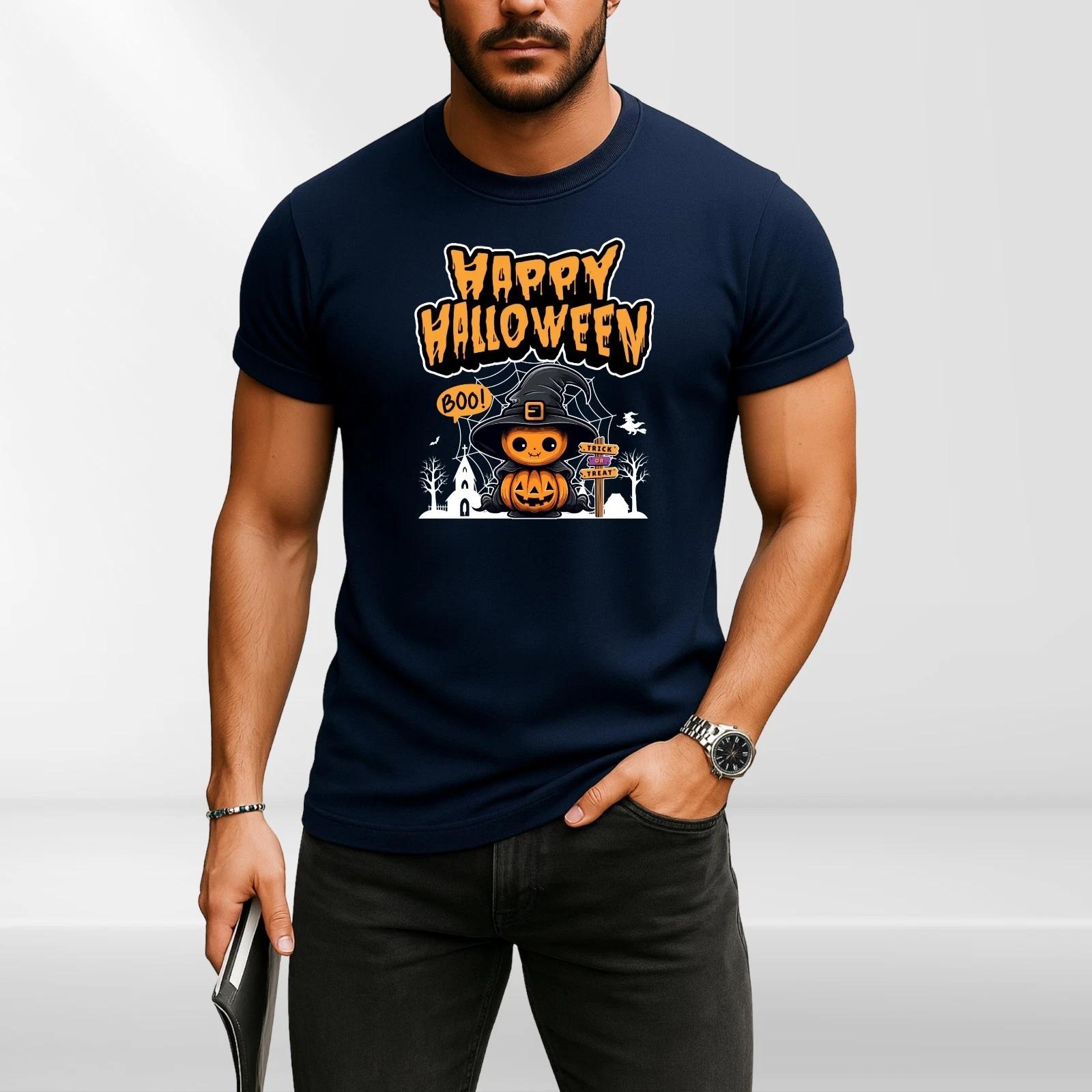 Happy Halloween T-Shirt | Pumpkin Boo Trick or Treat Tee | Spooky Funny Graphic XXXL