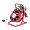Drain Cleaner Machine Drain Auger 50FT x 3/8 Inch Manual Feed & 4 Cutters
