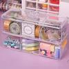 Tea Bag Clear Storage Box Stackable Cosmetic Case Desktop Makeup Stationery Organizer for Bathroom Kitchen Home Organization