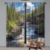 Set Of 2 Landscape Curtain River Float Between Rocks Forest Northern Recreation Camping Rafting Woods Bedroom Living Room Polyester Perfect For