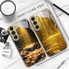 Wspaniałe krajobrazy Dla Samsung Galaxy S26 S20 FE S21 S22 S23 Plus S24 Ultra S25Ultra S21+ S22Plus Złote szklane etui na telefon