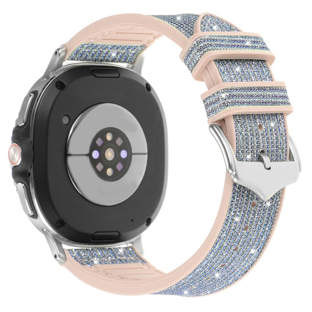 Błyszczący Dekor PU + Silikonowy Pasek do Samsung Galaxy Watch8 Classic 46mm / Watch8 44mm / 40mm Zamienny Pasek do Zegarka