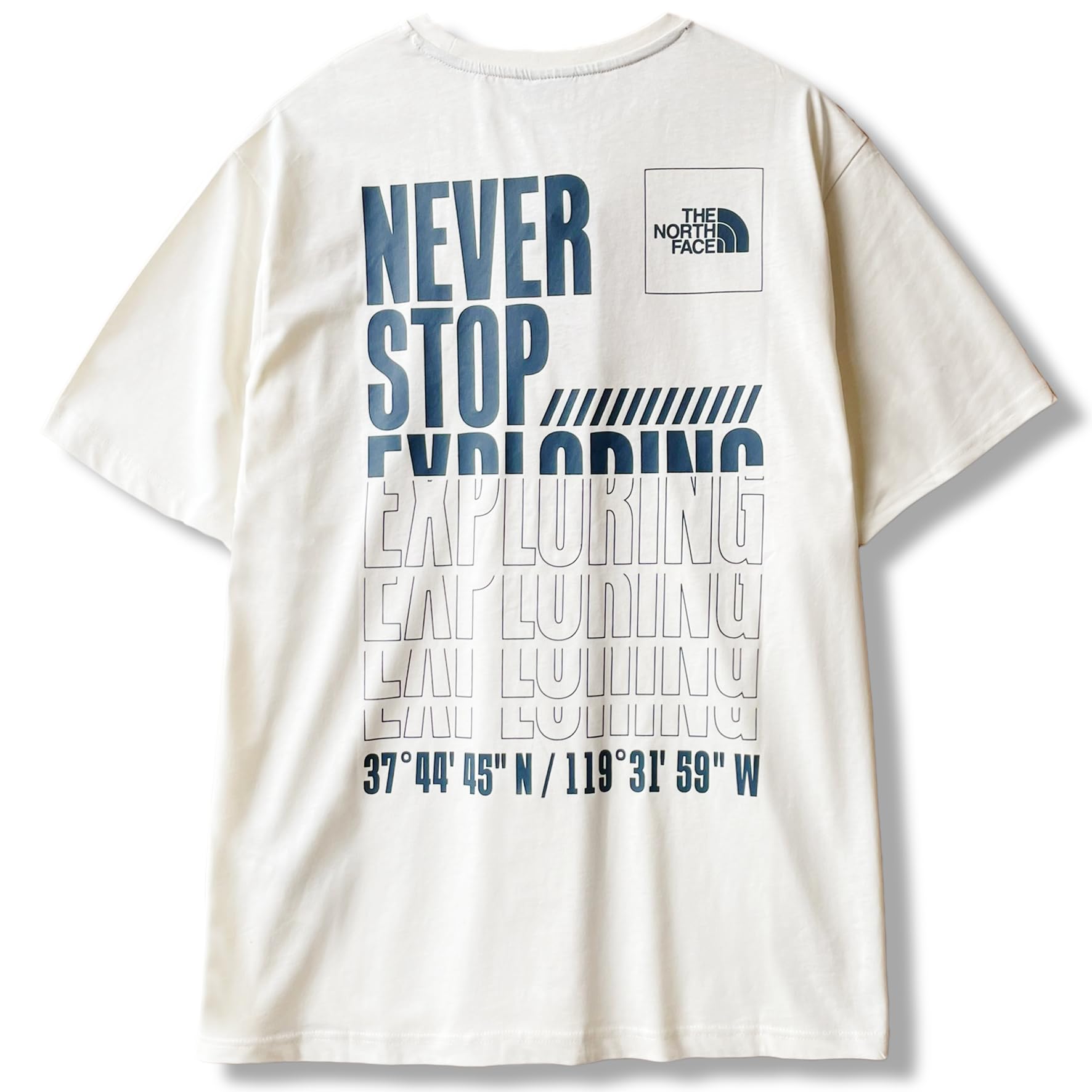 

The North Face Short Sleeve with Logo and Back Print NF0A89DA COORDINATES TEE Men s T-Shirt (WHITE-DUNE, L) [Used]