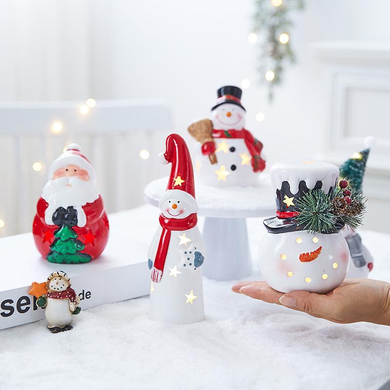Christmas Ceramic Snowman Ornament – Small Gift Decoration Pendant