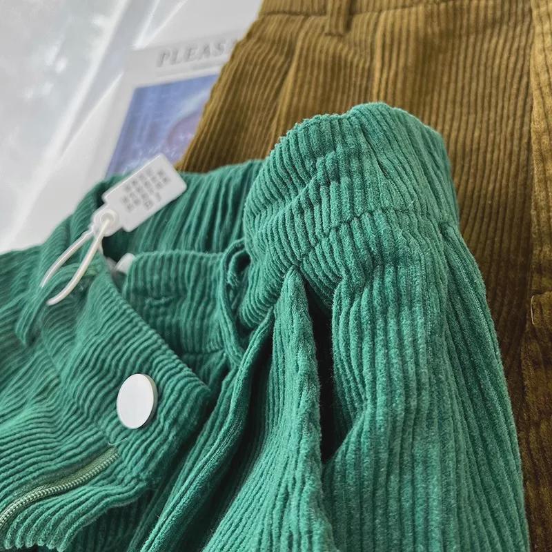 Women's High Waist Retro Corduroy A-Line Shorts - 2023 Autumn/Winter Collection