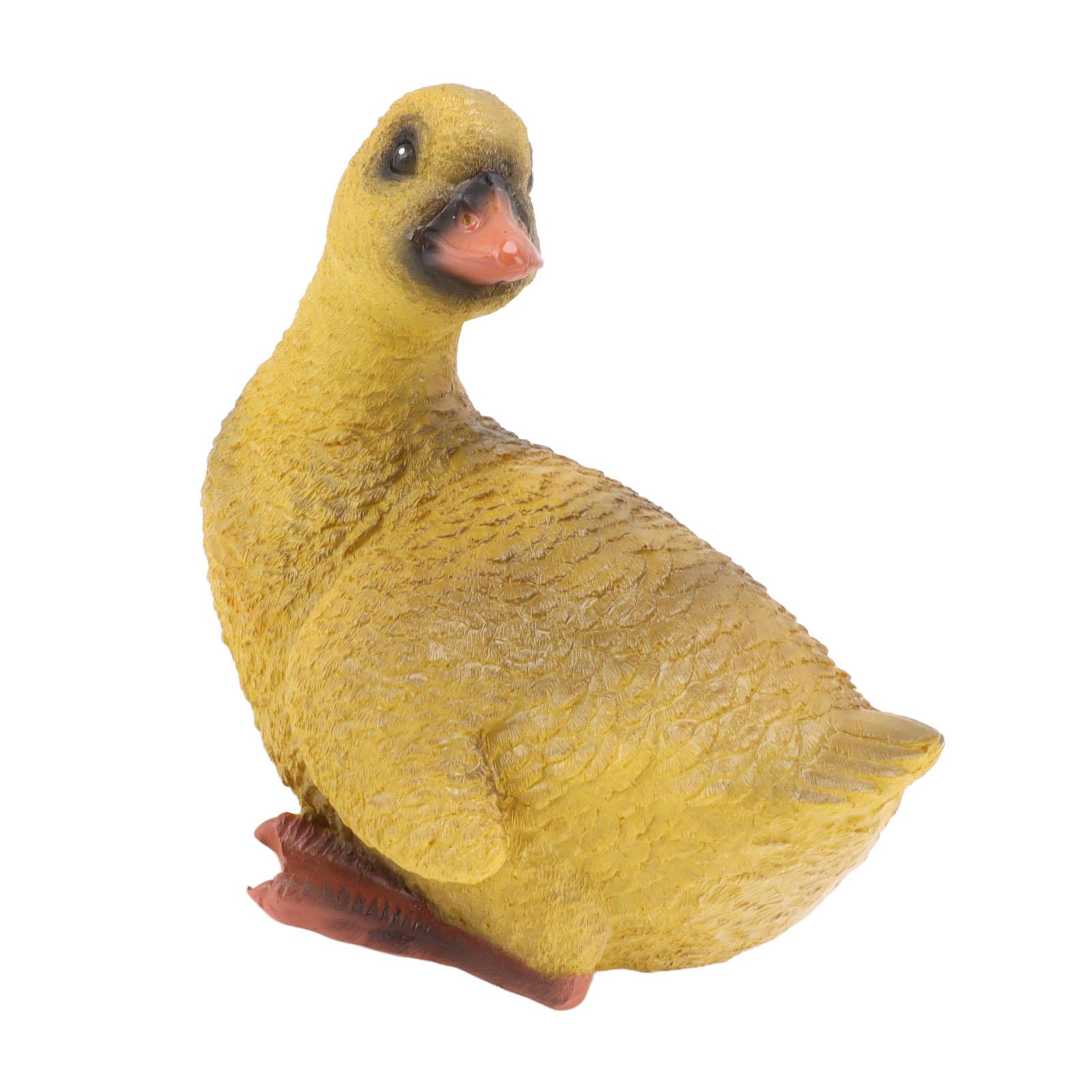 Ornament Resin Weather Resistant Cute Vivid Expression   Statues Sculpture for Garden Yard Pond