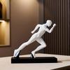 Male Runner Sculpture Abstract Resin Running Figurine Modern Home Decoration for Living Room TV Stand Desk Shelf Decor Motivational Gift for Runners