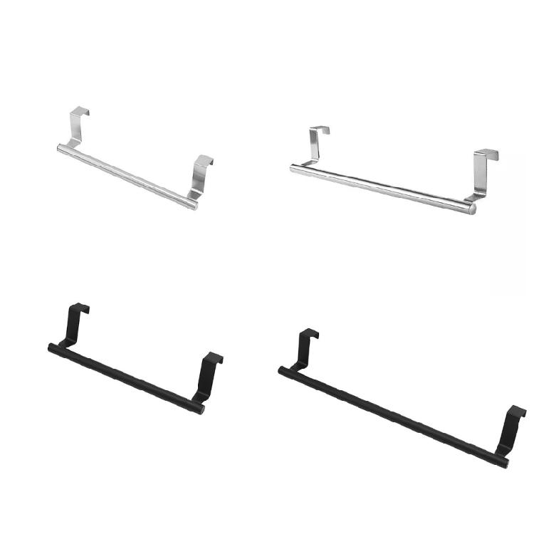 Towel Bar with Hook for Home Bathroom Kitchen,Stainless Steel Towel Hanger Over Cabinet Towel Rack Storage Organizer