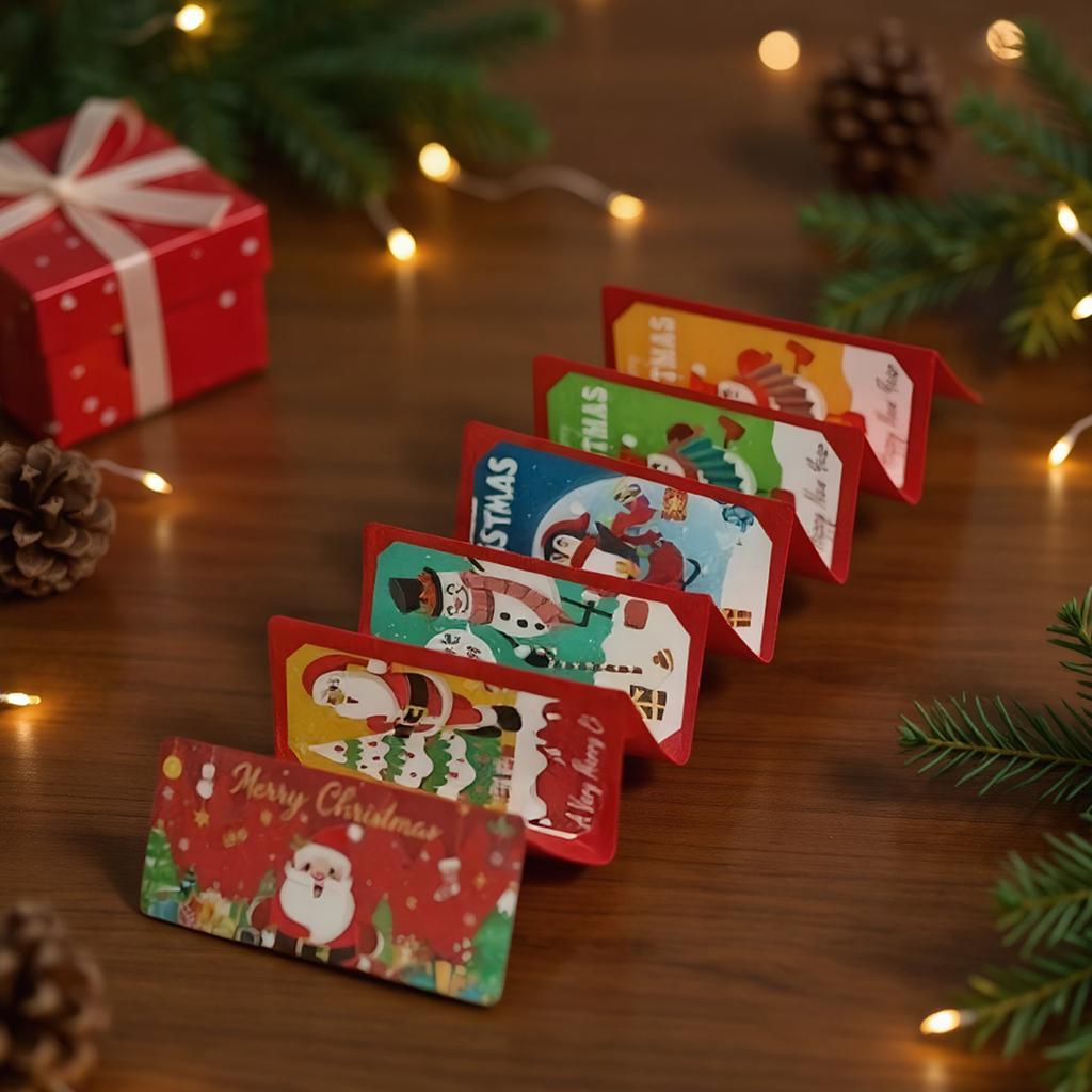 Christmas Gift Envelope with 10 Slots DIY Cash Gift Card Holder Santa Claus 3D Money Clip for New Year Thanksgiving Gift