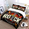 Fresh Rock Time Guitar Design Bedding Duvet Cover Set Duvet Cover Pillowcases  (1*Duvet Cover 2*Pillowcases, Without Duvet Insert)