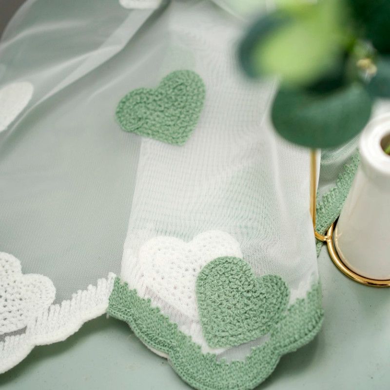 Embroidered Sheer Curtains, Semi-Sheer Polyester Window Drapes, for Bedroom and Living Room, All-Season Decorative Curtain Set