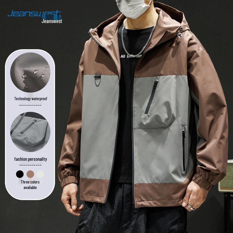 

JEANSWEST Men s Outdoor Windproof Casual Jacket L