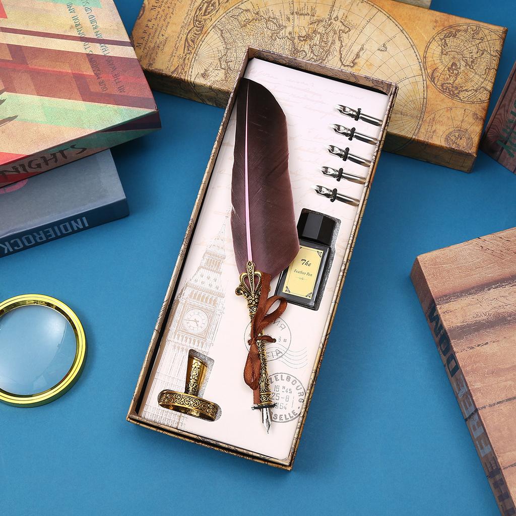 Literary Goose Quill Pen Girlfriend Birthday Graduation Commemorative Gift Friendship Creative Surprise Muse Festival Gift Dipping Pen