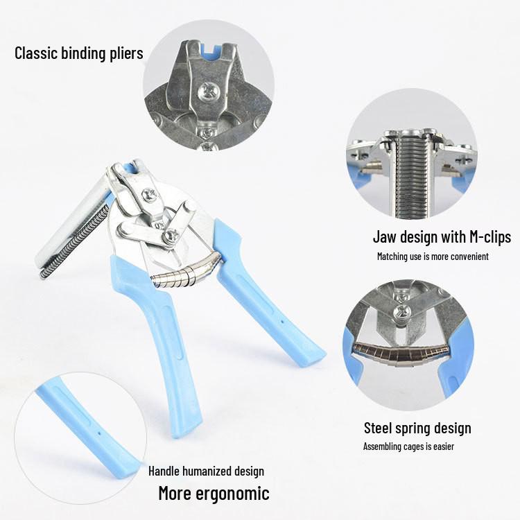 Hühnerkäfig Bindezangenset mit M-Nägeln und Schnallenbefestigungswerkzeugen zur Montage