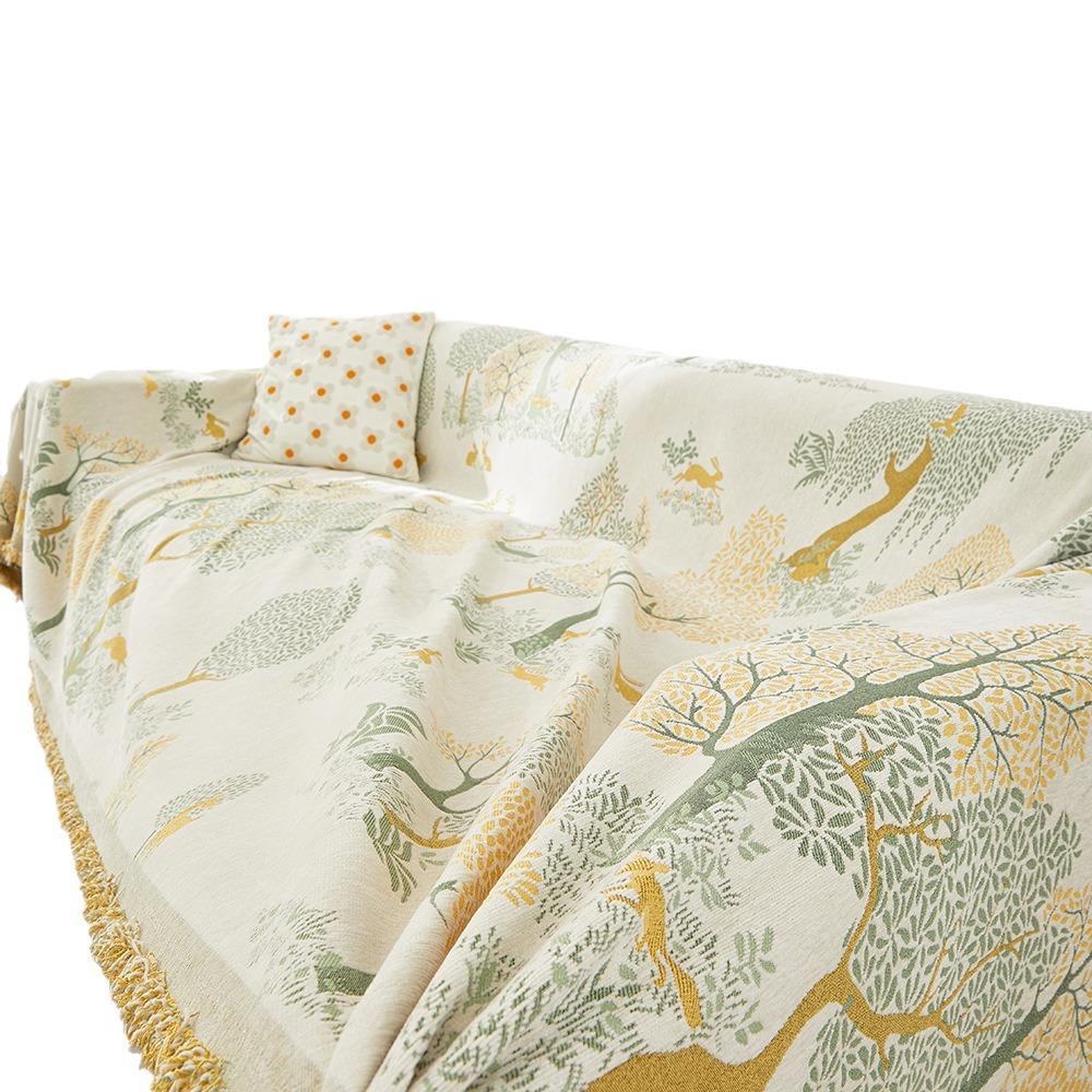 Nordic Style One-piece Sofa Blanket Chenille Wishing Tree Sofa Towel All-inclusive Sofa Cover Four-season Universal Cover Cloth