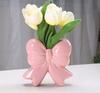 Cute Bow - Shaped Ceramic Vase, Nordic Ins Style Home Decor Flower Arrangement Ornament
