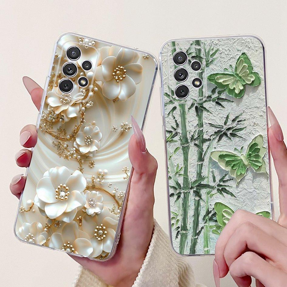 For Samsung Galaxy A52 Case SM-A525F Cover New Stylish Flower Butterfly Soft Silicone Phone Cases For Samsung A72 A52s 5G Fundas