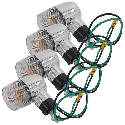 (BDGAFA) Motorcycle Turn Signals, Universal Clear 4 Pieces, Bike Turn Signals, European Turn Signals, Mini Turn Signals, For Motorcycles Parts