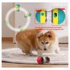 Jouet interactif pour chien - distributeur de croquettes réglable jaune, balle friandise anti-ennui