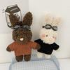 Cute Rabbit Plush Pendant Bunny Plush Doll Keychain Cartoon Rabbit Stuffed Animal Toys for Girls Couple Pendant Birthday Gifts