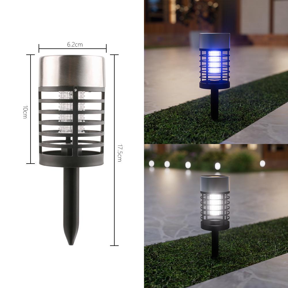 Outdoor Solar Electric Mosquito Killer Lamp - Waterproof Lawn & Garden Repellent Mini Cylindrical Mosquito Killer Lamp