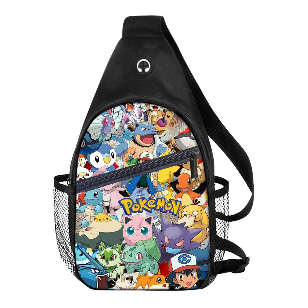 Breast Bag Men'S And Women'S Sports Travel Versatile Casual Shoulder Bag Multifunctional Messenger Bag Cartoon