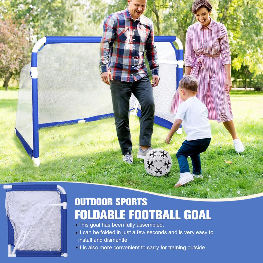 Kids Soccer Goal Portable Folding Football Goal Foldable Kids Toy Football Gate for Park Games Backyard Garden Children