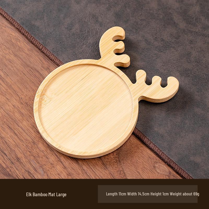 Round Bamboo Anti-Slip Mat & Tray for Indoor Plants, Coasters, and Decor