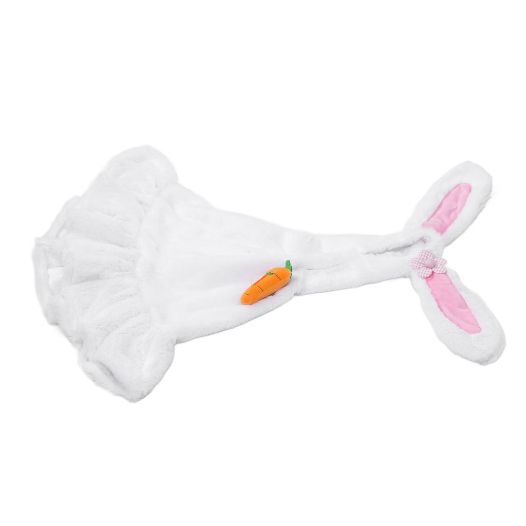 Lawn Goose Clothing Plush Cute Long Ear Easter Bunny Outfit for Goose White Rosy