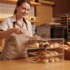 Bakery Display Case, 3-Tier Commercial Countertop Pastry Display Case, Clear Acrylic Bread Box for Kitchen, Party Cake Cabinet with Flip-Up Door for
