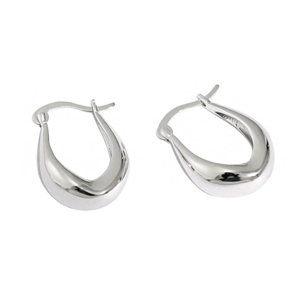 Elegant Hoop Earring 925 Silver Rhodium Gold Plated Jewelry 18k Gold Chunky Hoop Earrings for Women