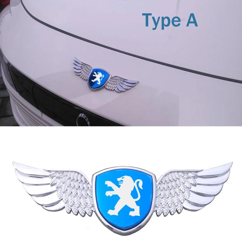 Alloy Car Side Badge Stickers Decal for Peugeot 308 208 U 207 3008 206 307 107 508 407 2008 306 406 408 205 4008 Front Hood Emblem