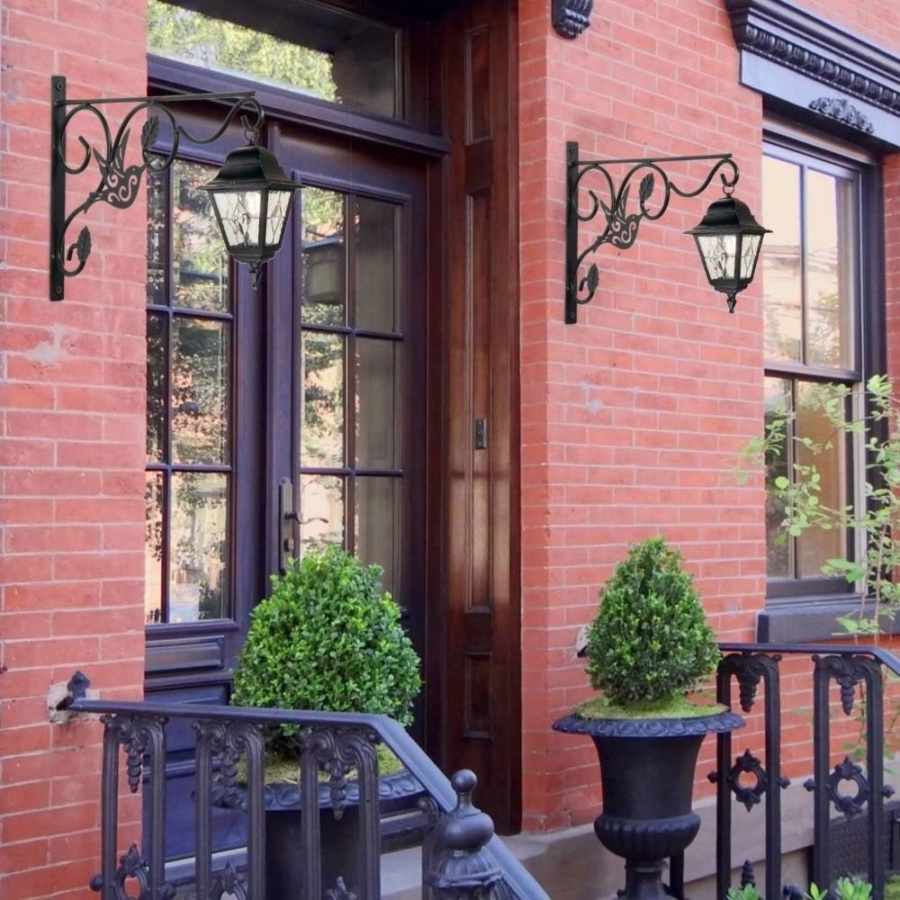 12 Inch Metal Wall Plant Hooks Sturdy Feeding Bird Rack Flower Pot Bracket Home Decor