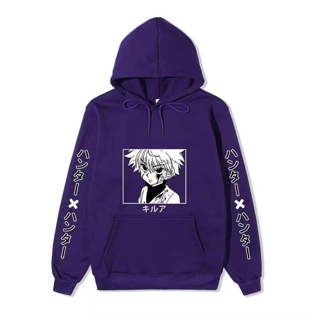 HUNTER X HUNTER Killua Zoldyck Graphic Printing Sweatshirts  Hip Hop Casual Unisex Autumn Winter Fleece Streetwear Tops